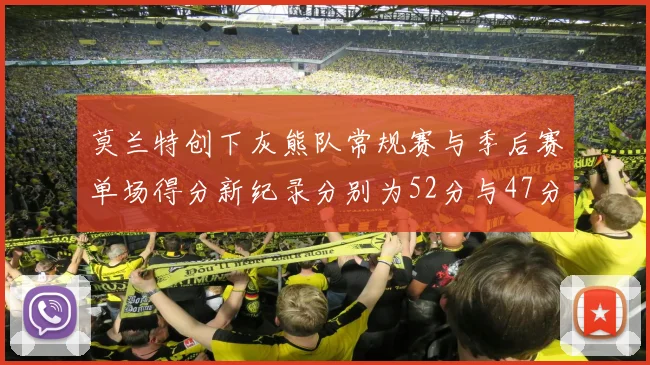莫兰特创下灰熊队常规赛与季后赛单场得分新纪录分别为52分与47分